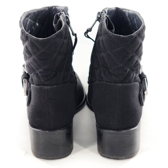 STUART WEITZMAN Gorby Waterproof Gore-Tex Quilted Bootie Black Zip - Picture 6 of 11